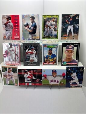7 Manny Ramirez Rookie cards incl Rainbow Bowman lot of 12 (Cleveland Indians)